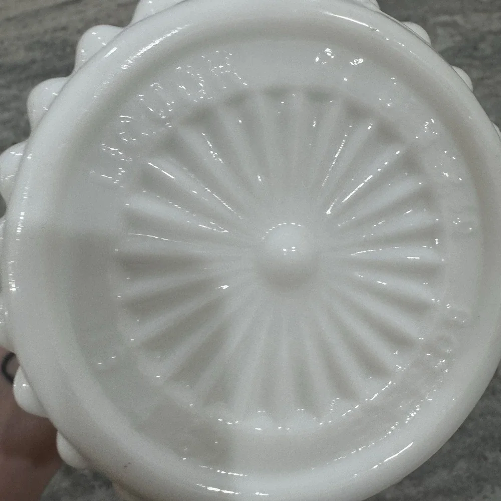 VTG Jim Beam Kentucky Derby Decanter 1969 Milk Glass White Cork Empty Bottle